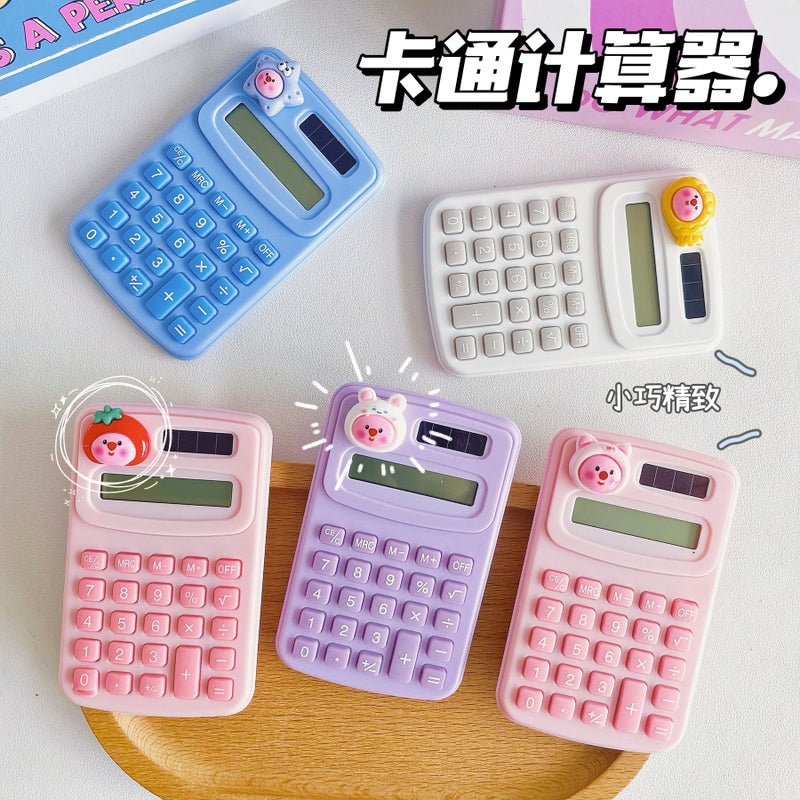 Calculator Cute Cartoon Large Creative Portable Student High Color Value Sound Computer Learning Stationery Supplies - Image 5
